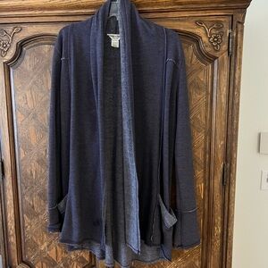 Hard Tail Slouchy Cardigan dark grey black size L